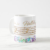 Mug "Hallelujah Louez le Seigneur" Musique Note Design (Devant gauche)