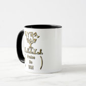 Mug HalleluYah loue Be YAH Gold (Devant gauche)
