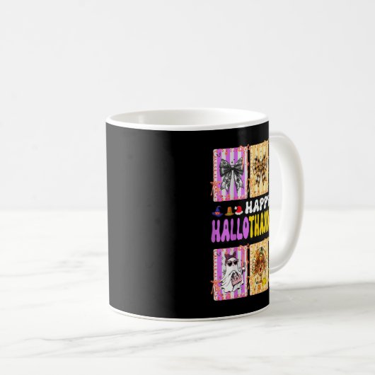 Mug Hallothanksmas Coquette Bow Halloween Thanksgiving (Devant droit)