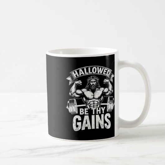 Mug Hallow Be Thains Christian Workout Gym Jesus (Droite)