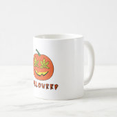 Mug Halloweed Funny Hippie Citrouille Halloween (Devant droit)
