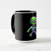 Mug Halloween 8 bits drôle zombie (Devant gauche)