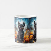 Mug Halloween Affenpinscher avec la peur Citrouille (Centre)