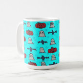 Mug Halloween amusant Imprimer en bleu (Devant gauche)