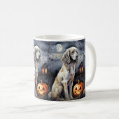 Mug Halloween Anglais Setter Avec Scentation Citrouill (Devant droit)