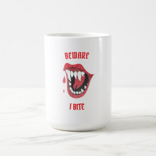 Mug Halloween Attention I Bite