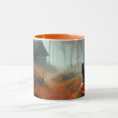 Mug Halloween/Automne/Automne/citrouille/chat (Centre)