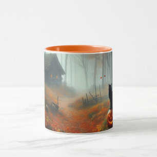 Mug Halloween/Automne/Automne/citrouille/chat