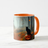Mug Halloween/Automne/Automne/citrouille/chat (Devant droit)
