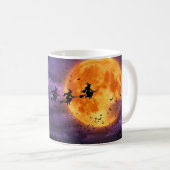 Mug Halloween avec Lune et Sorcière (Devant droit)