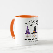 Mug Halloween Avec Mes Gnomes Violet Orange (Devant gauche)