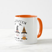Mug Halloween Avec Mes Gnomes Violet Orange (Devant droit)