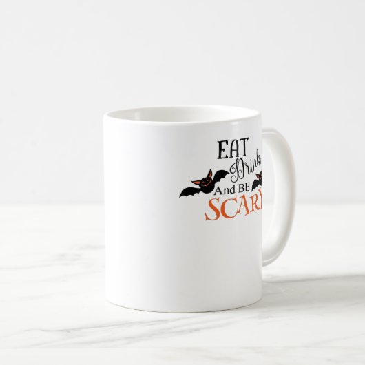 Mug Halloween Bats Be Scary Funny Meme (Devant droit)