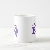 Mug Halloween Bats de crâne de Boo Typographie moderne (Centre)