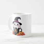 Mug halloween bébé mignon fantôme avec muqueuse casque (Devant gauche)