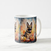 Mug Halloween berger allemand avec la peur Citrouille (Devant droit)