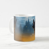Mug Halloween berger allemand effroi (Devant gauche)
