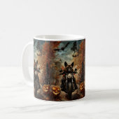 Mug Halloween berger Anatolien moto équitation (Devant gauche)