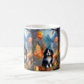 Mug Halloween Bernois avec citrouilles effrayant (Devant droit)