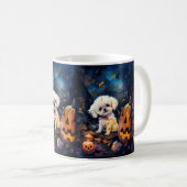 Mug Halloween Bichon Frise Avec La Peur Citrouille (Devant droit)