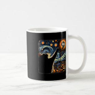 Mug Halloween Black Cat Comma La Starry Night Art Kama