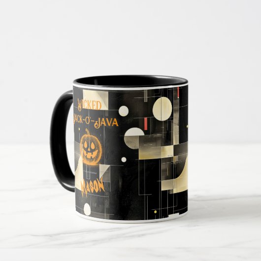 Mug Halloween - Black Wicked Jack-o-Java Citrouille (Devant gauche)