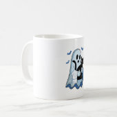 Mug Halloween bleu Denim Ghost et chat (Devant gauche)