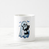 Mug Halloween bleu Denim Ghost et chat (Centre)
