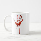 Mug Halloween Bloody Hand Imprimer costume Zombie (Gauche)