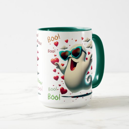 Mug Halloween Boo Love (Devant droit)