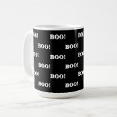 Mug Halloween Boo Noir Blanc (Devant gauche)