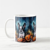 Mug Halloween Boston Terrier avec la peur Citrouille (Gauche)