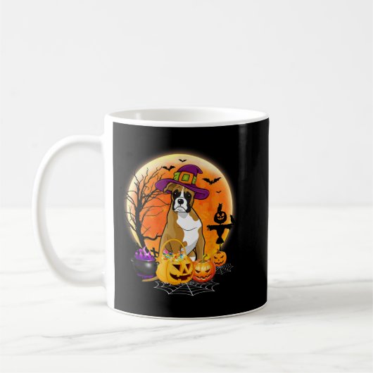 Mug Halloween Boxer Chien Moon Avec Cadeaux Drôle Citr (Gauche)