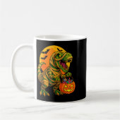 Mug Halloween Boys Dinosaur Mummy T Rex Y Pumpkin Moon (Gauche)