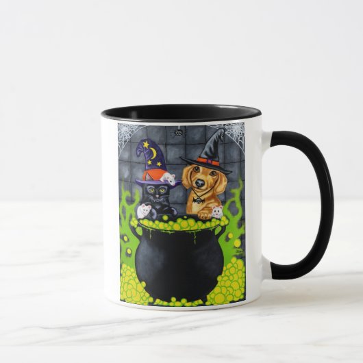Mug Halloween brassant vers le haut du problème - (Droite)