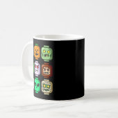 Mug Halloween Building Brick Head Pumpkin Ghost Zombie (Devant gauche)