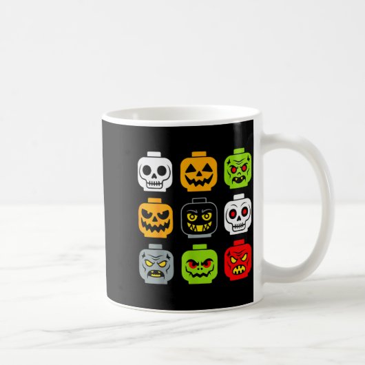Mug Halloween Building Brick Head Shirt Adult Men Kids (Droite)