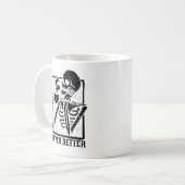 Mug Halloween café boire squelette crâne Funny (Devant gauche)