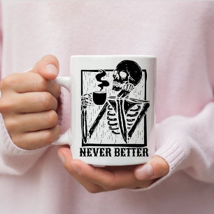 Mug Halloween café boire squelette crâne Funny