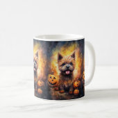 Mug Halloween Cairn Terrier Avec La Peur Citrouille (Devant droit)