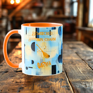 Mug Halloween - Charme d'automne au balai ensorcelé