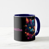 Mug Halloween/Chat effrayant/Cuisine personnalisée (Devant droit)