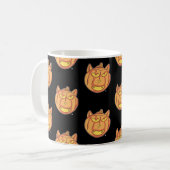 Mug Halloween chat Jack-o-lanterne dessin Motif Art (Devant gauche)
