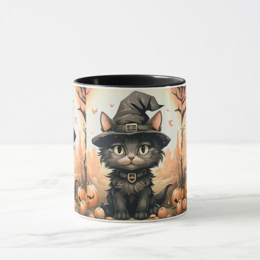 Mug Halloween chat noir (Centre)