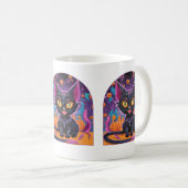 Mug Halloween Chat noir Alebrije (Devant droit)