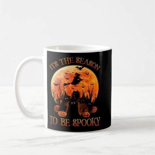 Mug Halloween Chat Noir C'est la saison pour être Éffr (Gauche)