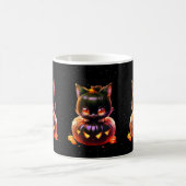 Mug Halloween Chat noir Citrouille nuit Horreur (Centre)