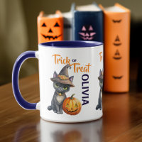 Halloween chat noir Jack-o'-lantern tour ou réglez