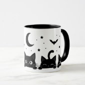 Mug Halloween Chat Noir Mignon (Devant droit)