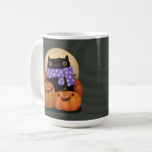 Mug Halloween Chat Noir Saison Automne Heureux Hallowe (Devant gauche)